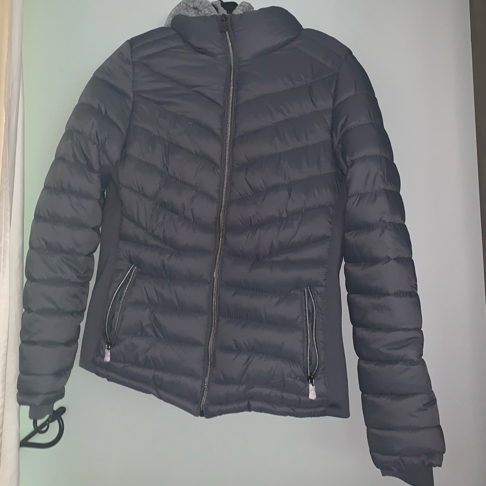 YMI Grey Puffer Jacket with built in Sweatshirt